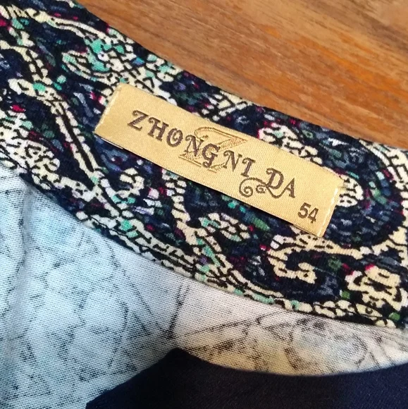 Zhong ni da / Zhongnida Size 54 1X Short Sleeve Pullover Shirt Mu… - Picture 3 of 10